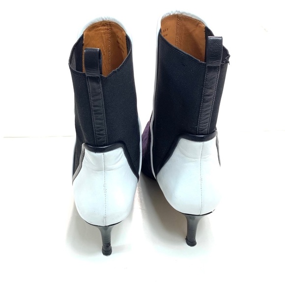 & Other Stories Color-Block Suede Pointed Toe Kitten Heel Mid Boots Purple Sz 9 - Picture 11 of 15